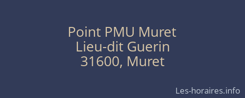 Point PMU Muret
