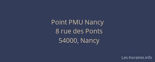 Point PMU Nancy