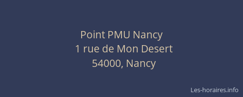 Point PMU Nancy