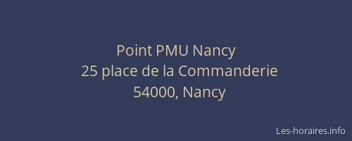 Point PMU Nancy
