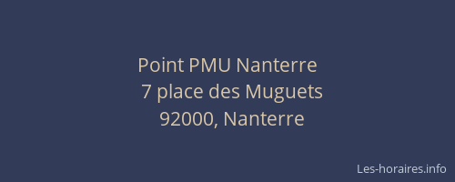 Point PMU Nanterre