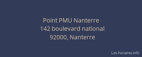 Point PMU Nanterre