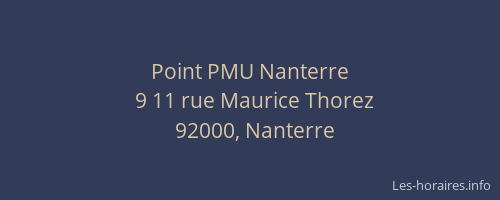 Point PMU Nanterre