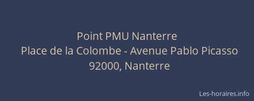 Point PMU Nanterre