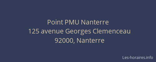 Point PMU Nanterre