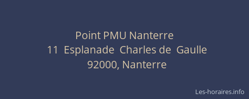 Point PMU Nanterre