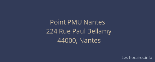 Point PMU Nantes
