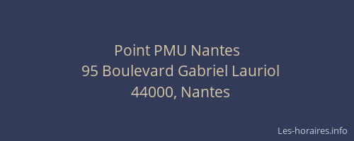 Point PMU Nantes