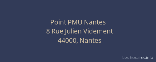 Point PMU Nantes