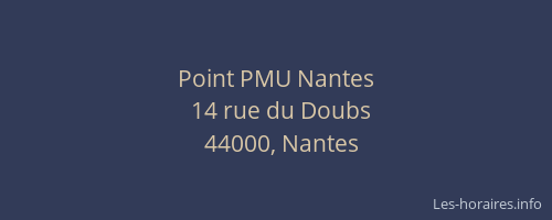 Point PMU Nantes