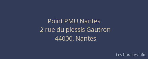 Point PMU Nantes