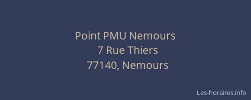Point PMU Nemours