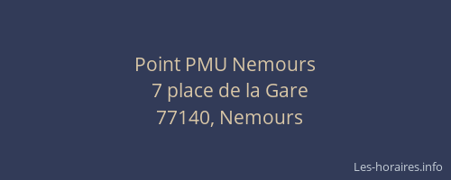 Point PMU Nemours