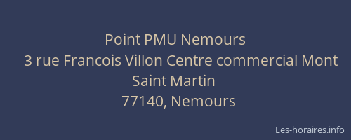 Point PMU Nemours