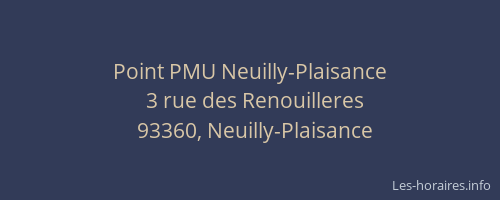 Point PMU Neuilly-Plaisance