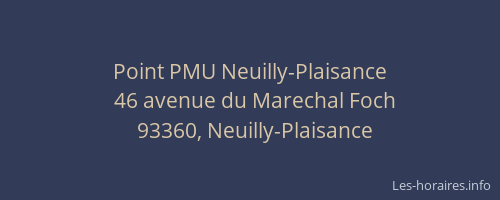 Point PMU Neuilly-Plaisance