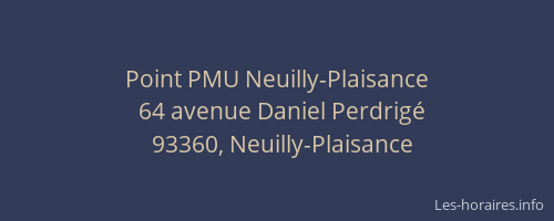 Point PMU Neuilly-Plaisance