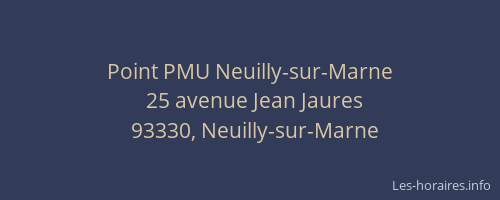 Point PMU Neuilly-sur-Marne