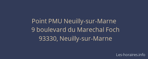 Point PMU Neuilly-sur-Marne