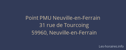 Point PMU Neuville-en-Ferrain