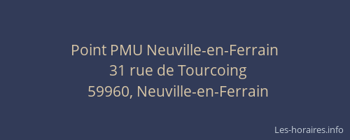 Point PMU Neuville-en-Ferrain