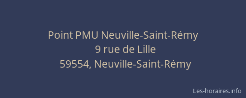 Point PMU Neuville-Saint-Rémy