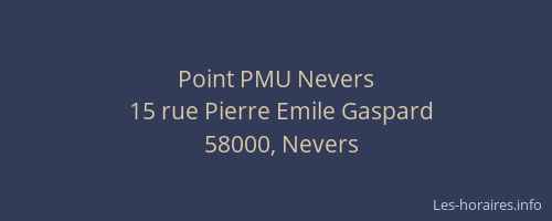 Point PMU Nevers