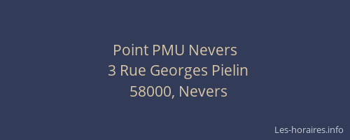 Point PMU Nevers