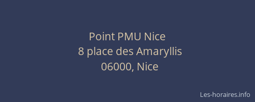 Point PMU Nice