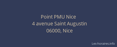 Point PMU Nice