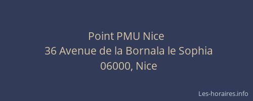 Point PMU Nice