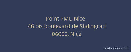 Point PMU Nice