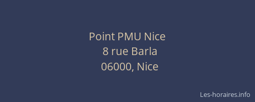 Point PMU Nice