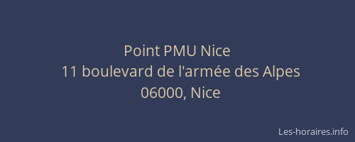 Point PMU Nice