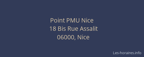 Point PMU Nice