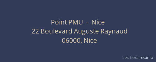 Point PMU  -  Nice