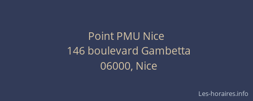 Point PMU Nice