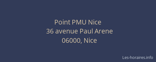 Point PMU Nice