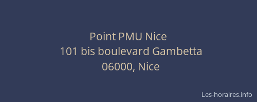 Point PMU Nice