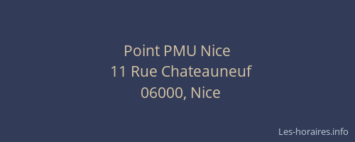 Point PMU Nice