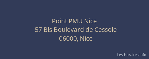 Point PMU Nice