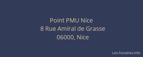 Point PMU Nice