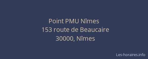 Point PMU Nîmes