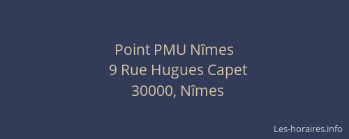 Point PMU Nîmes