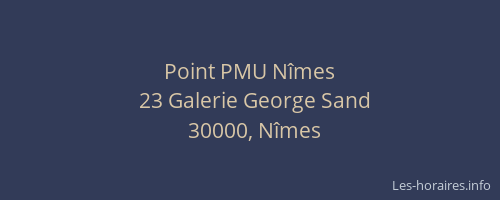 Point PMU Nîmes