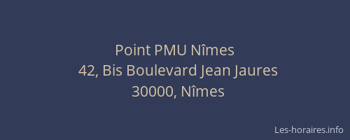 Point PMU Nîmes