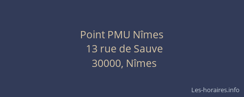 Point PMU Nîmes