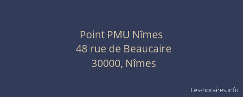 Point PMU Nîmes