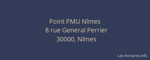Point PMU Nîmes