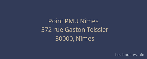 Point PMU Nîmes